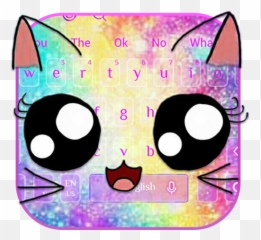 Download Galaxy Kitty Emoji Keyboard Theme - Cute Galaxy Pictures Of Emojis,Cat Emoji Text