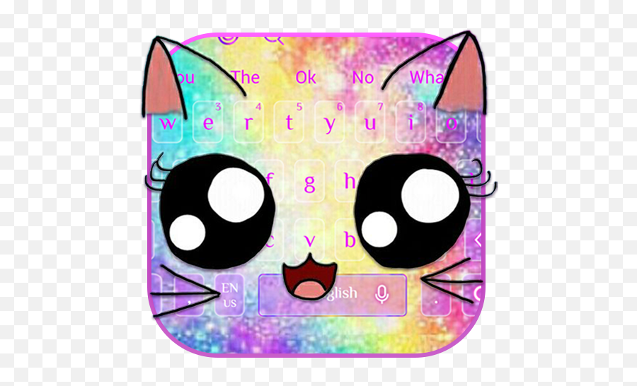 Download Galaxy Kitty Emoji Keyboard Theme - Cute Galaxy Pictures Of Emojis,Cat Emoji Text