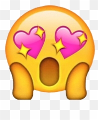 Download Emoticon Text Sticker Iphone Messaging Whatsapp - Pink Heart Eyes Emoji,Fan Emoji