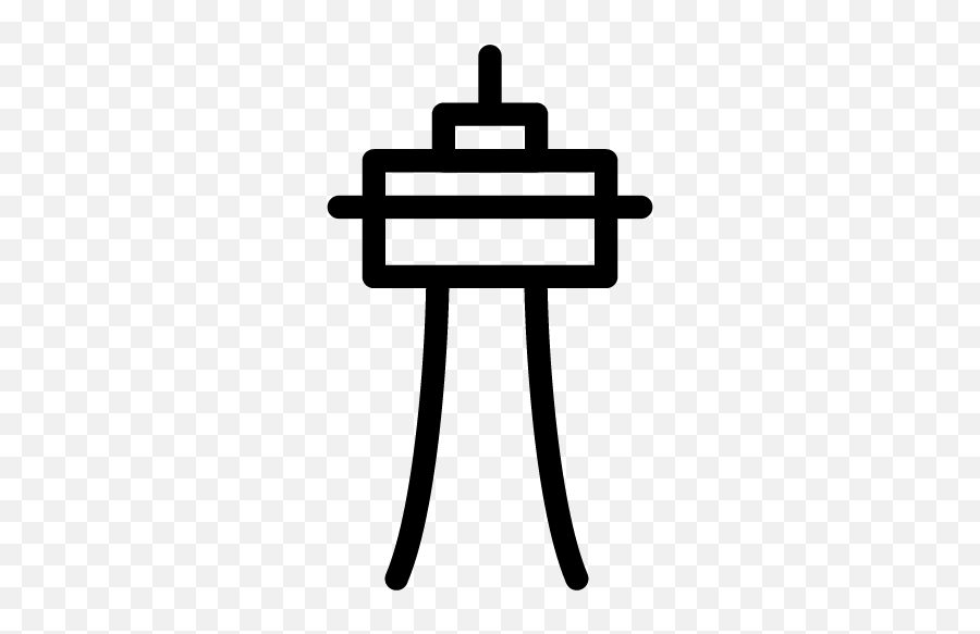 Space Needle Icon - Cartoon Space Needle Drawing Emoji,Needle Emoji
