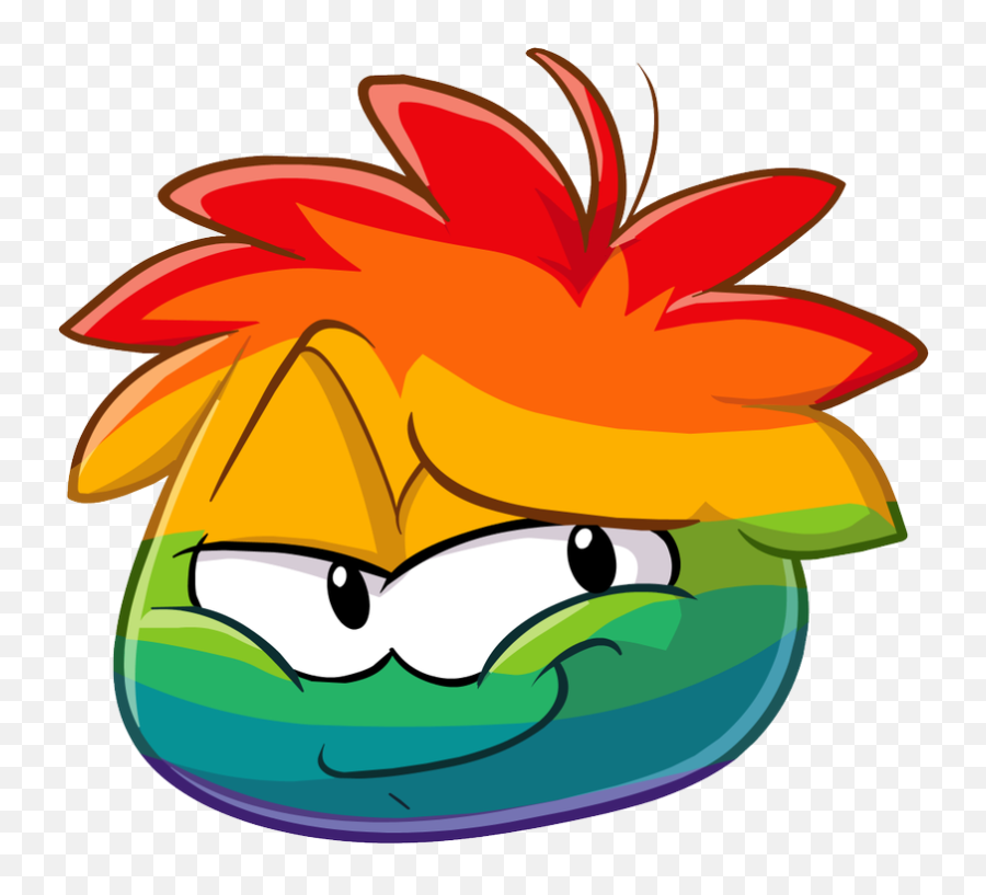 Why Does The Rainbow Puffle Look Like - Rainbow Puffle Emoji,Gay Emoticon