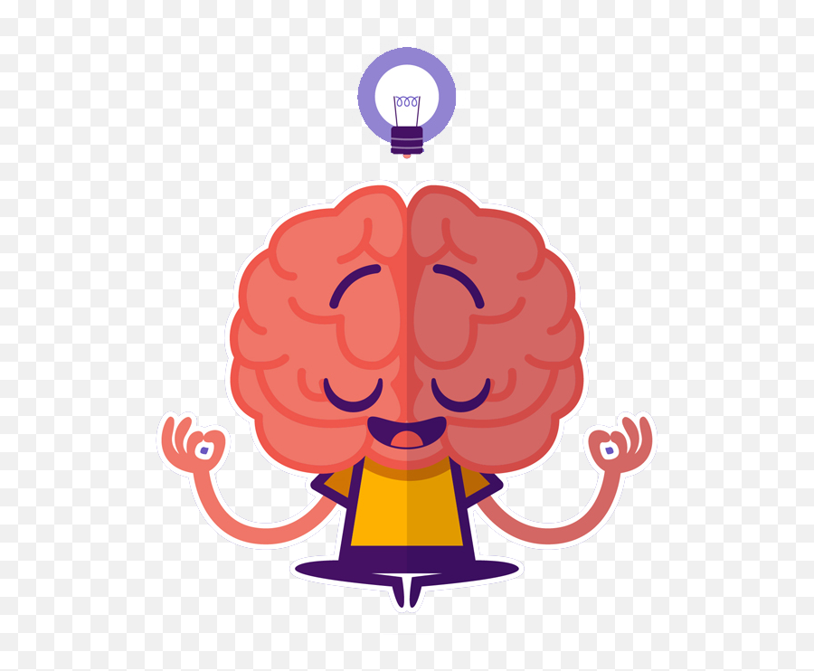 Youll Be Happier More Productive - Brain Cartoon Transparent Background Emoji,Third Eye Emoji