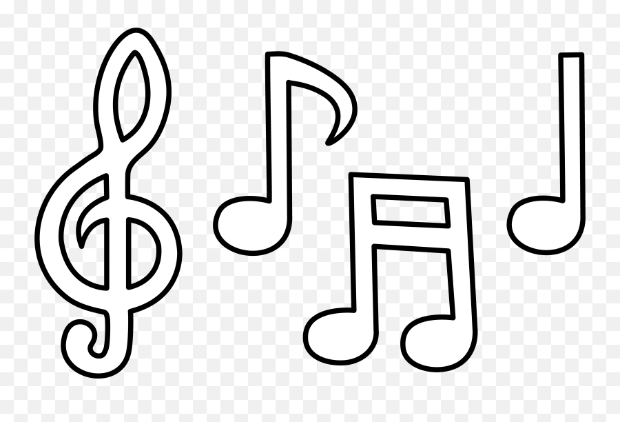 Free Clip Art Images Music Note - Music Notes To Colour Emoji,Black And White Emoji Keyboard