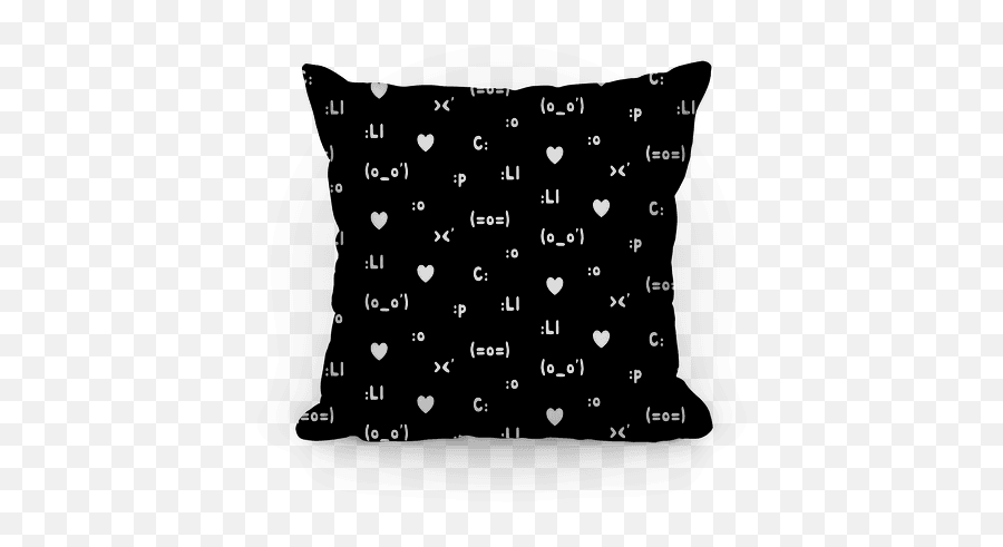 Emoji Black And White Pattern Throw Pillow - Christmas Pillow Transparent,Emoji Black And White