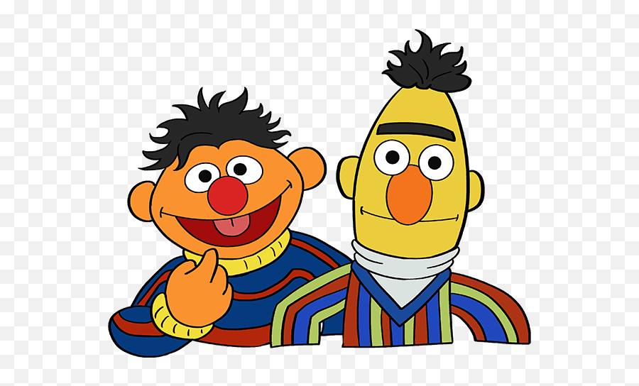 Draw Bert And Ernie From Sesame Street - Draw Bert And Ernie Emoji,Unibrow Emoji