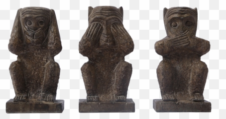 Bluestone Set Of 3 Wise Monkeys - Statue Emoji,3 Monkey Emojis