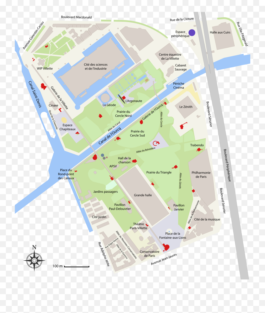 Parc De La Villette - Parc De La Villette Paris Plan Emoji,Big Think Emoji