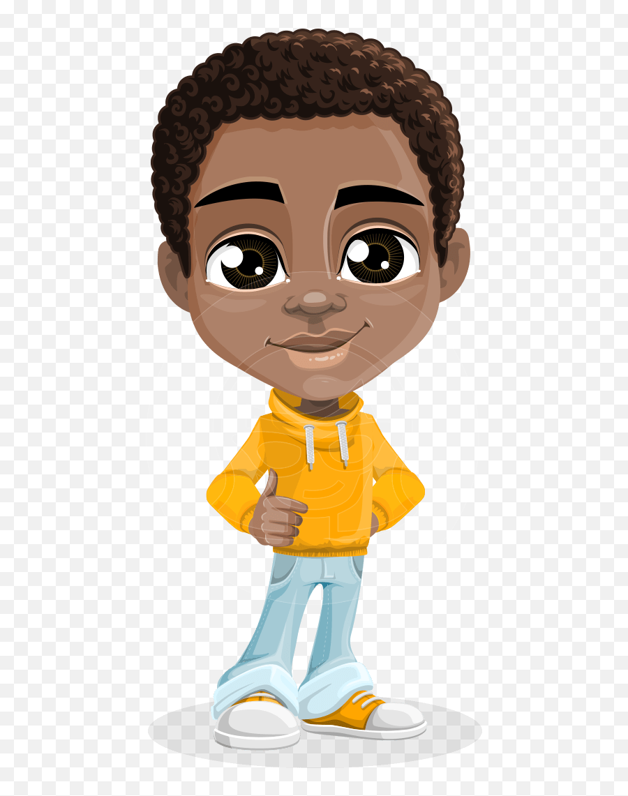 African American Children Transparent - African American Boy Cartoon Emoji,Emoji African American