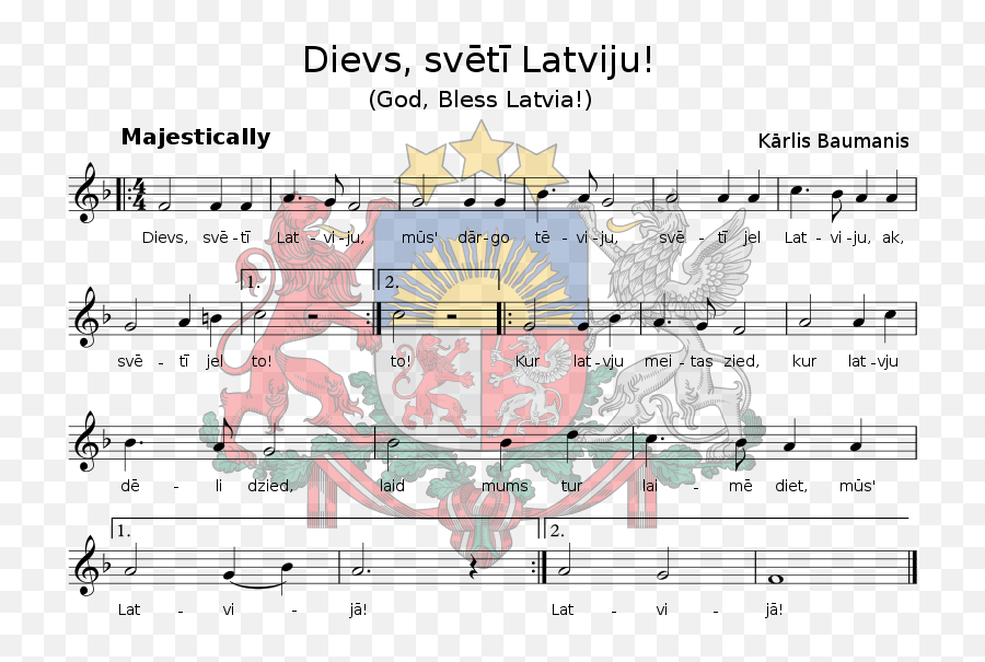 Latvian Anthem Sheet Music - Lotyšská Hymna Emoji,Emoticons Text Symbols List