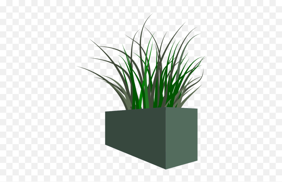Gras In Vierkante Planter - Planters Clip Art Emoji,Emoticons Fire
