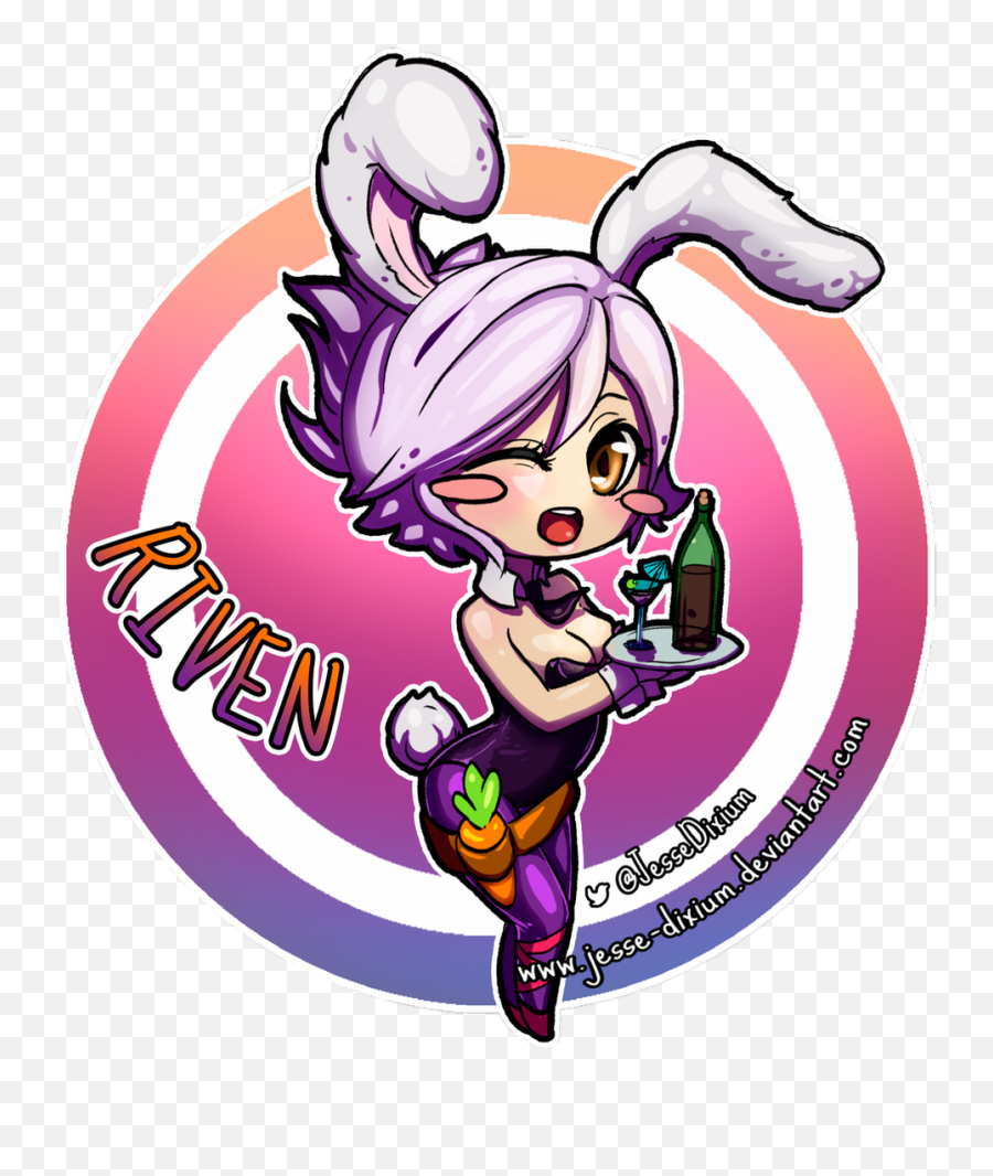 Riven Bunny Of Legends Fan - League Of Legends Riven Sticker Emoji,League Of Legends Emoji