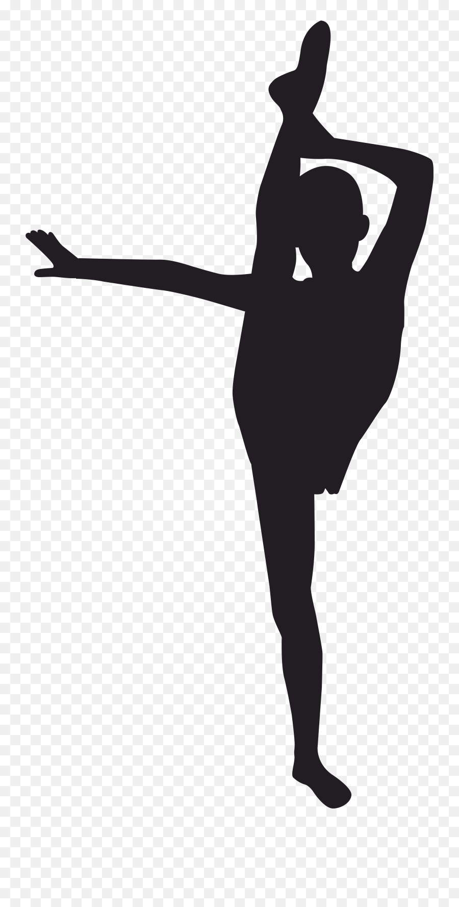 Gymnast Vector Rhythmic Gymnastics Transparent Png Clipart - Modern Dancer Silhouette Transparent Background Emoji,Gymnastics Emoji