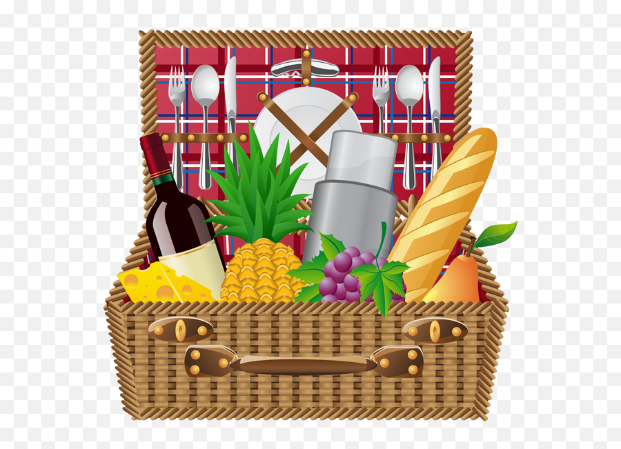 June Clipart Picnic Basket June Picnic Basket Transparent - Picnic Basket Free Clipart Emoji,Basket Emoji