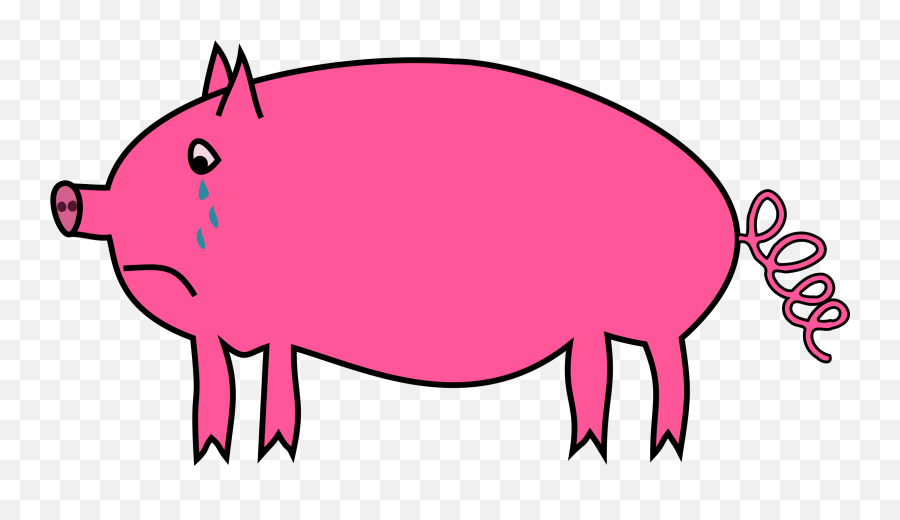 Crying Pig Vector Clipart Image - Pig Crying Clipart Emoji,Emojis