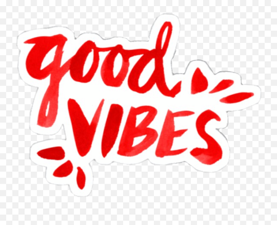 Red Vsco Good Vibes Goodvibes Freetoedit - Red Good Vibes Transparent Emoji,Good Vibes Emoji