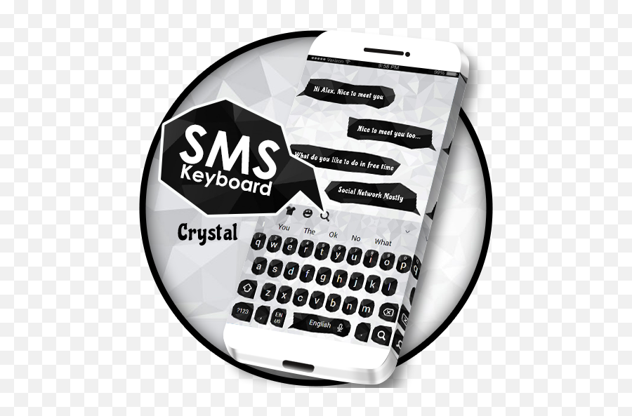 Sms Black And White Crystal Keyboard - Apps On Google Play Calculator Emoji,Black And White Emoji Keyboard