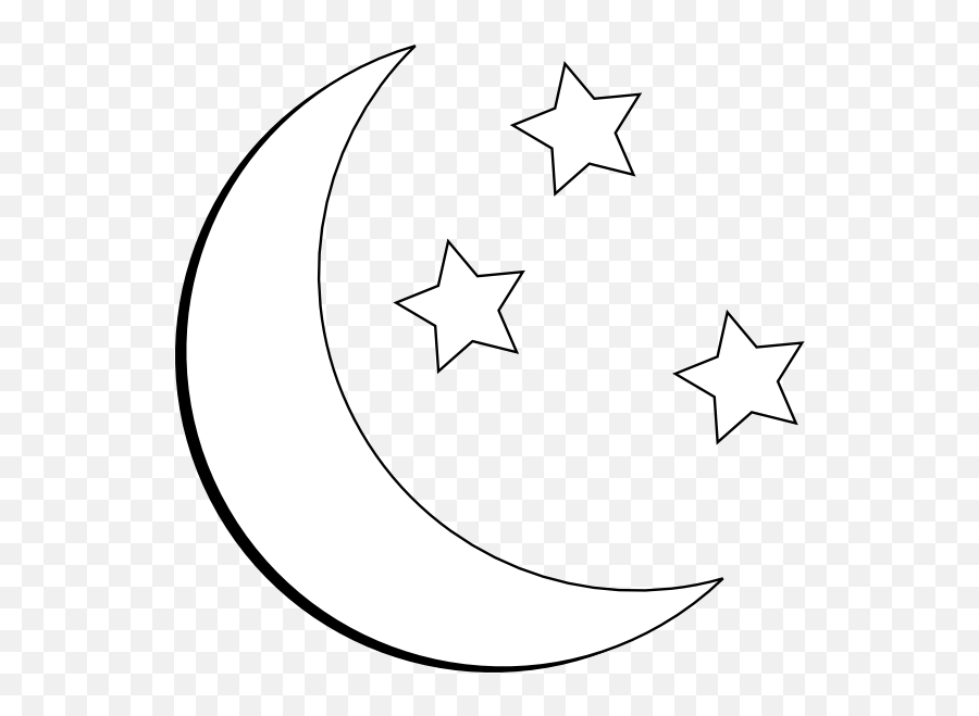 Clipart Moon Earth Sun Clipart Moon Earth Sun Transparent - Crescent Moon And Stars Outline Emoji,Black And White Sun Emoji