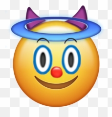 clown devil angel emoji iphone mix - Transparent Angel Emoji