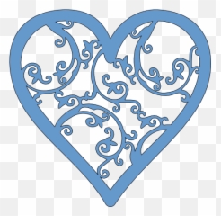 Blue heart Turquoise Heart Emoji Teal - Filigree Clip Art