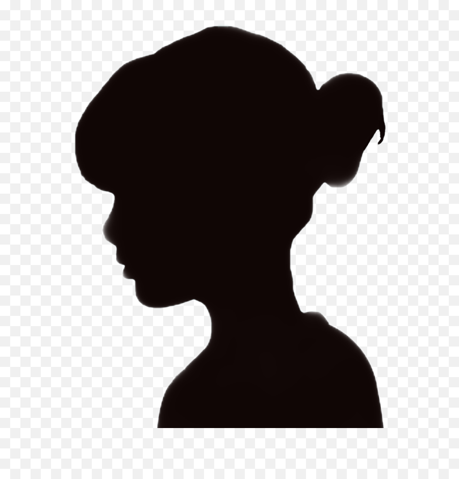 Girl Dark Shadow Black Woman Hair - Baby Head Silhouette Transparent Emoji,Black Woman Emoji