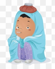 Cold Common Transparent Png - Kid Flu Clipart Emoji