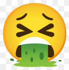 Face Vomiting Emoji - Circle