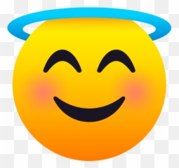 Emoji Smiling Angel Face With A Halo - Emoji Con Cara Feliz,Mouth Drooling Emoji