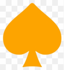 Orange Spades Icon - Clip Art Emoji