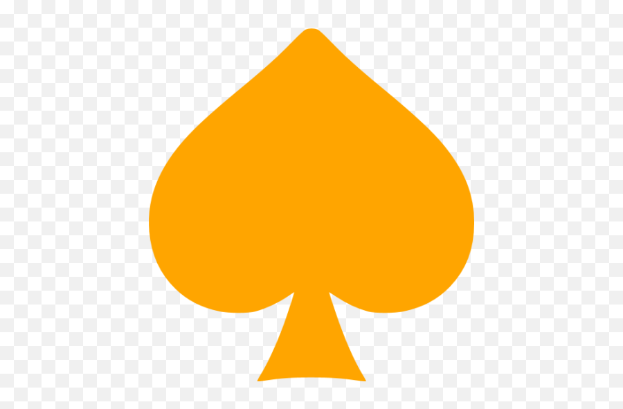 Orange Spades Icon - Clip Art Emoji,Spades Emoticon