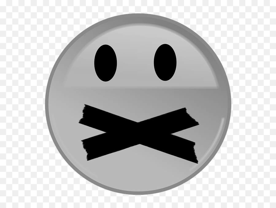 Face Gag Gagged Mute Emoji Silence - Emoji Silencio,Blind Emoticon