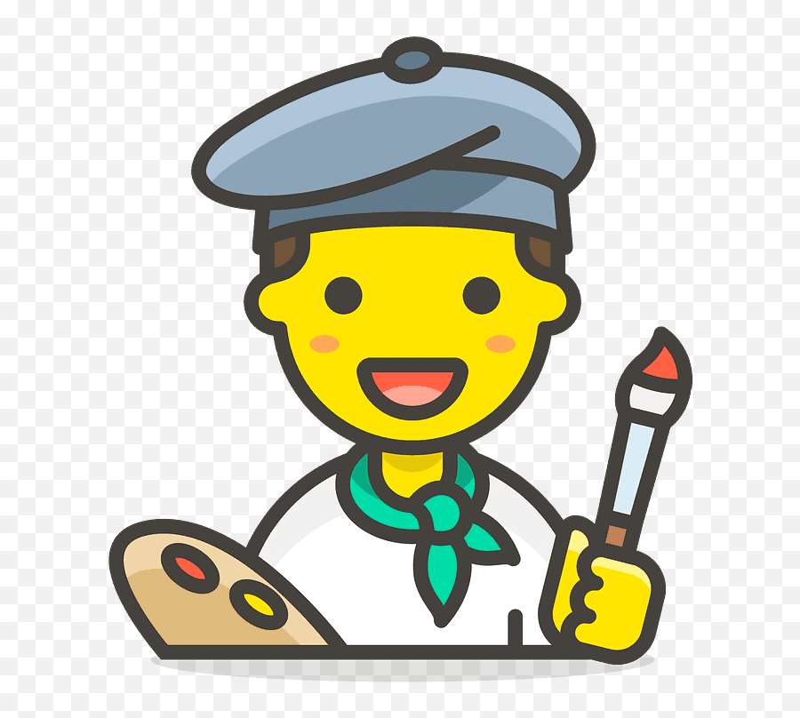 Man Artist Emoji Clipart Free Download Transparent Png - Artist Icon Png,Military Emoji
