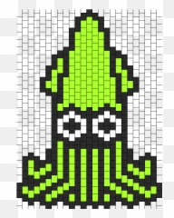 Sqiddy The Squid Bead Pattern - Perler Emoji
