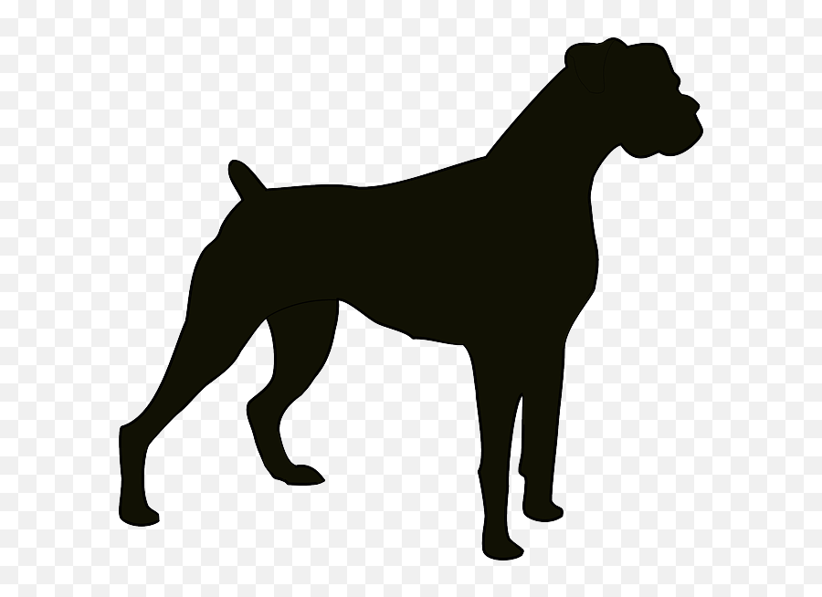 Boxer Dog Clipart - Vector Boxer Dog Silhouette Emoji,Boxer Dog Emoji