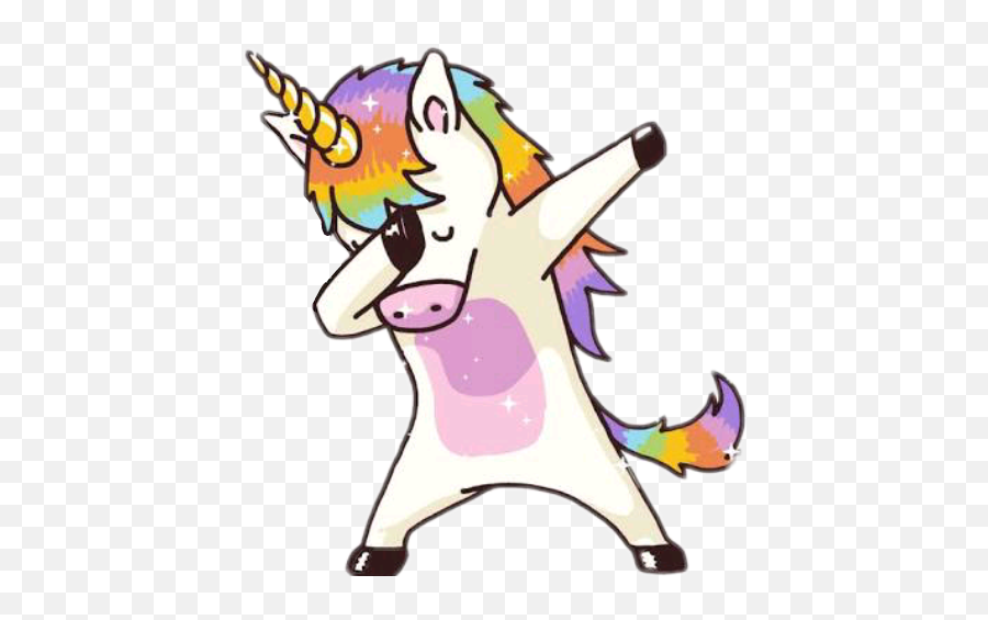 Freetoeditunicorn Unicornio Magico Bonito Kawaii Dab - Kawaii Imagens De Unicórnio Emoji,Barfing Rainbow Emoji