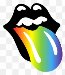 Rainbow Tongue Lips Mouth Pride - Rolling Stones Logo Rainbow Emoji,Bi Pride Flag Emoji