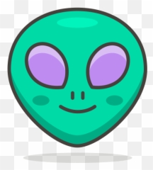 Alien Emoji Icon Of Colored Outline Style - Alien Face Icon Png,Ufo Emoji