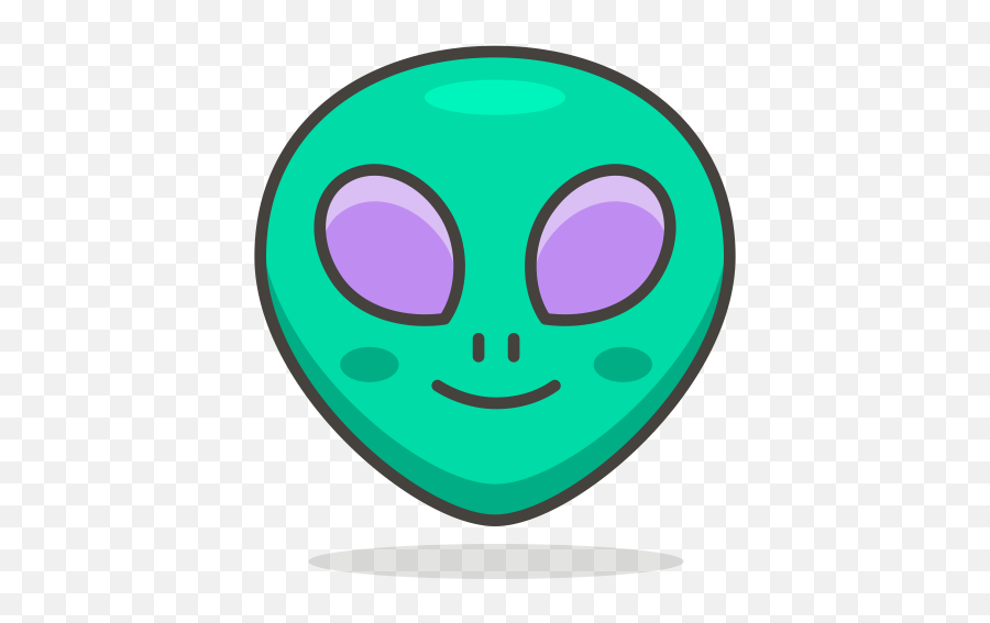 Alien Emoji Icon Of Colored Outline Style - Alien Face Icon Png,Ufo Emoji