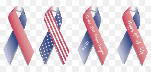 Ribbon American Flag Background - Democracy Emoji