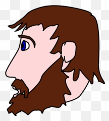 Beard Man Profile - Head Side Vector Emoji