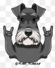 Schnauzer Stickers For Whatsapp - Rock N Roll Dog Emoji