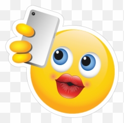 Cute Selfie Female Emoji Sticker - Emoji De Selfie,Cute Emoji