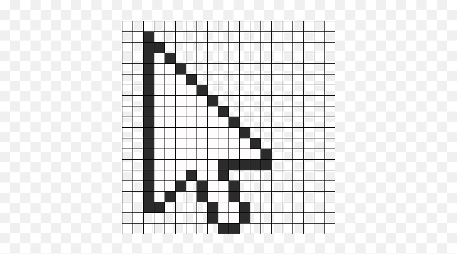 Windows Cursor Perler Bead Pattern - Transparent Computer Mouse Arrow Emoji,Emoji Cursor