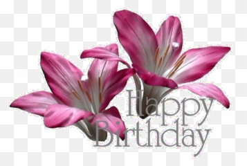 Happy Birthday Glitter Gif - Lily Flower Emoji