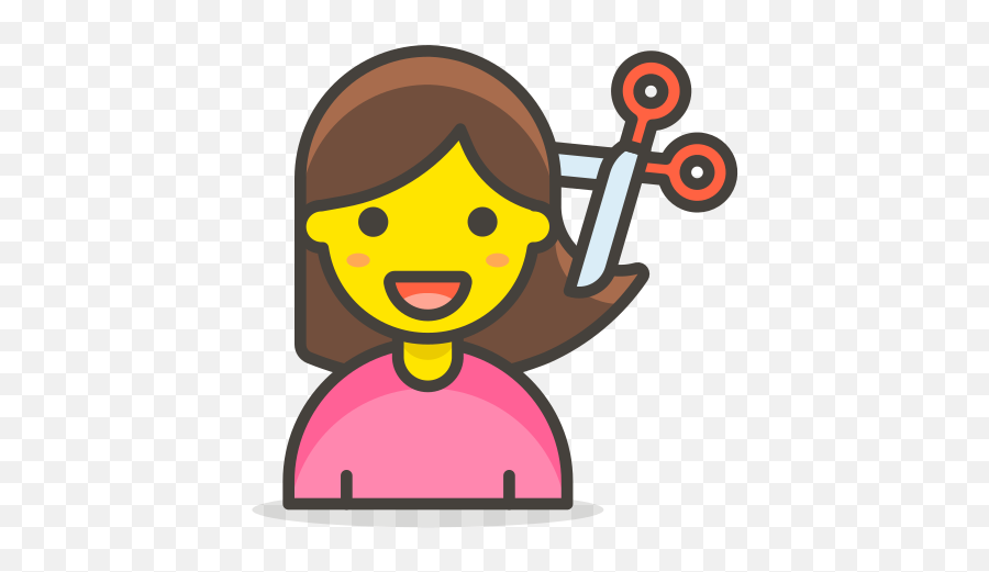 Woman Getting Haircut Free Icon Of - Emojis De Familia De Whatsapp,Emoji Haircut
