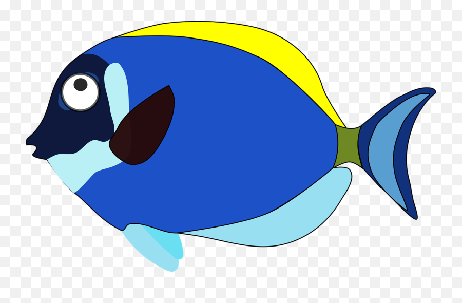 Blue Cartoon Fish Sea - Transparent Background Fish Cartoon Png Emoji,Tropical Fish Emoji