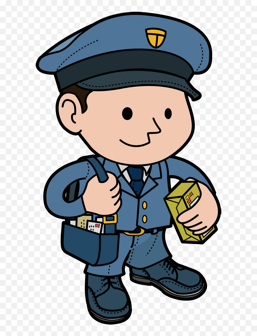 Pin - Mail Carrier Cartoon Emoji,Mailbox Police Emoji