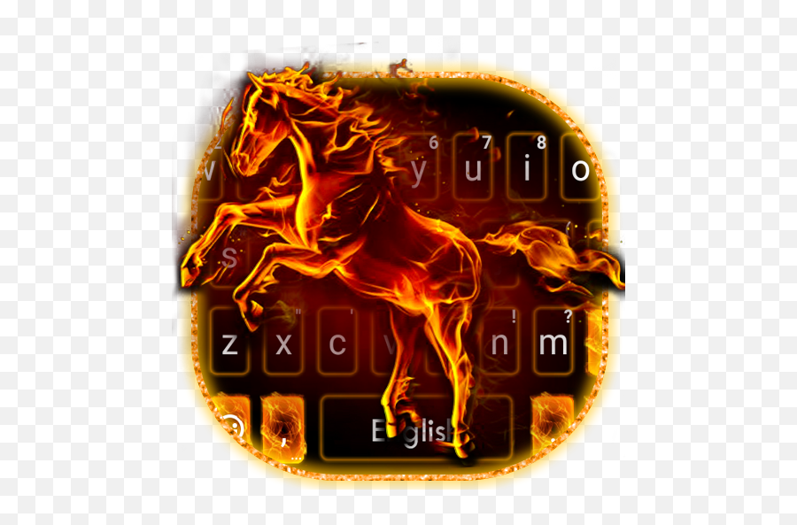 Horse Keyboard Theme - Fire Horses Emoji,Horse Emoji Keyboard