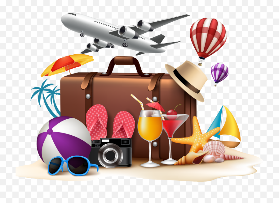 Vacation Png - Holiday Suitcases Clip Art Emoji,Holiday Emoji Free