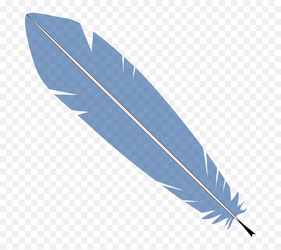 Free Blue Feathers Blue Vectors - Feather Clipart Emoji,Feather Emoticon