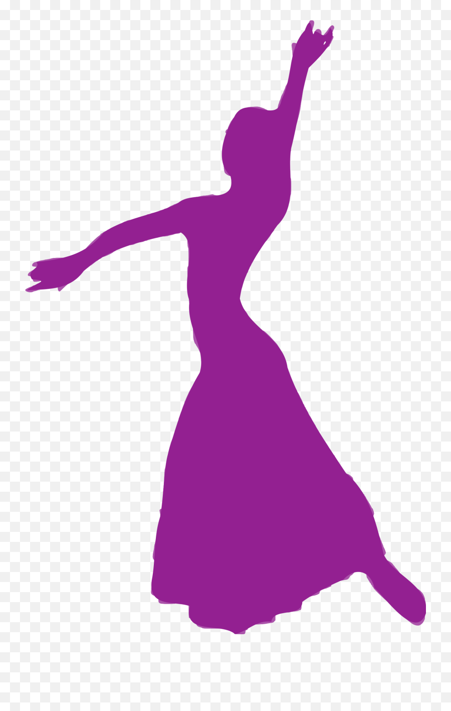 Dancer Clipart Purple - Siluet Tari Emoji,Couple Dancing Emoji